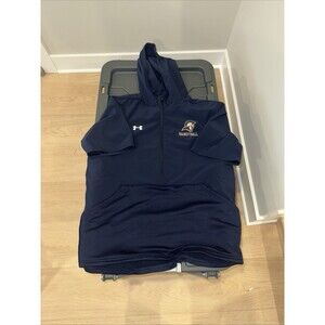XL Under Armour Short-Sleeve Hooded Coaches Jacket Navy – Good Condition